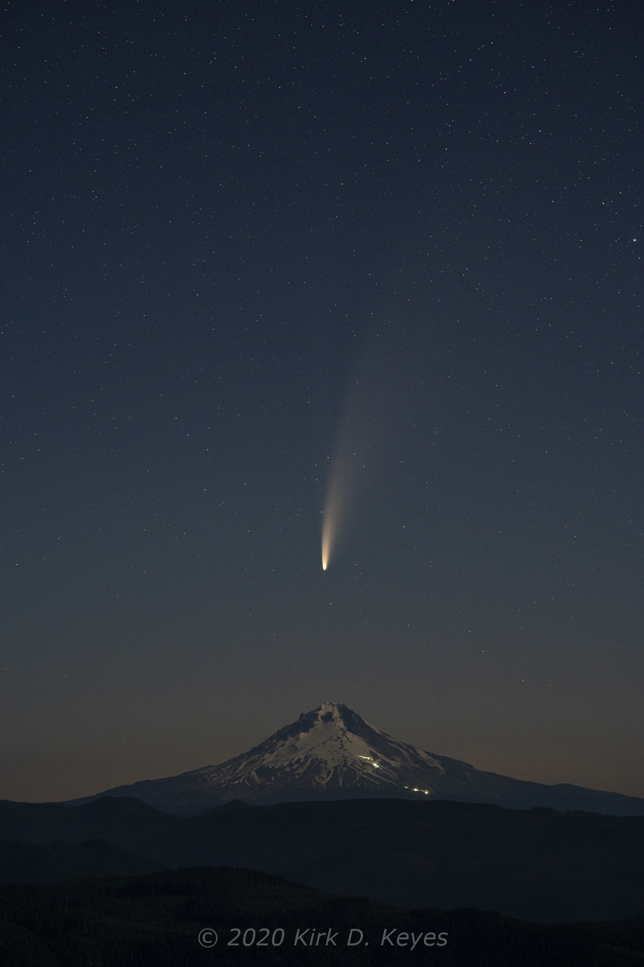 Comet NEOWISE and Mt Hood