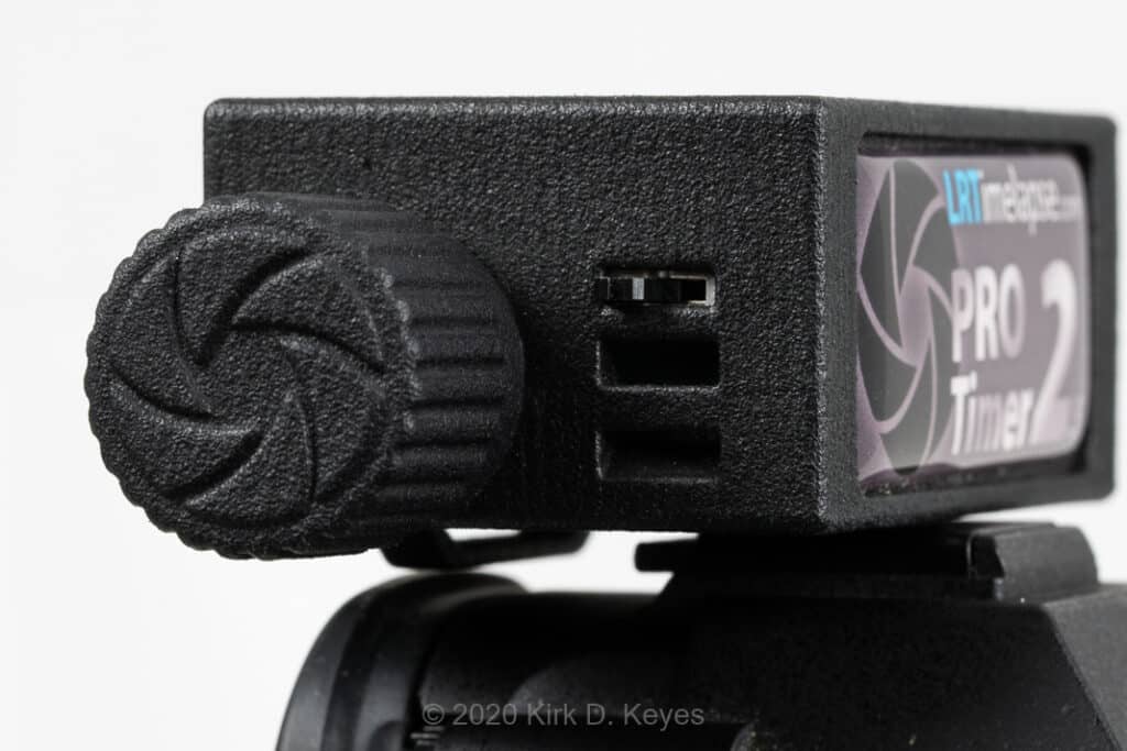 The LRTimelapse PRO Timer 2.5 Rotator knob is large and easy to use. Copyright 2021 Kirk D. Keyes